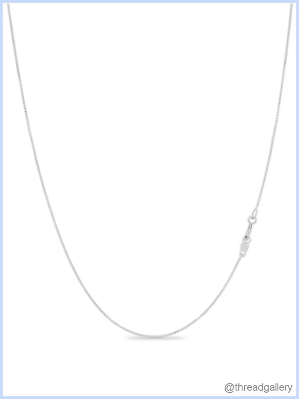 925 Sterling Silver Box Chain Necklace 0.7mm Gold Plated Italy